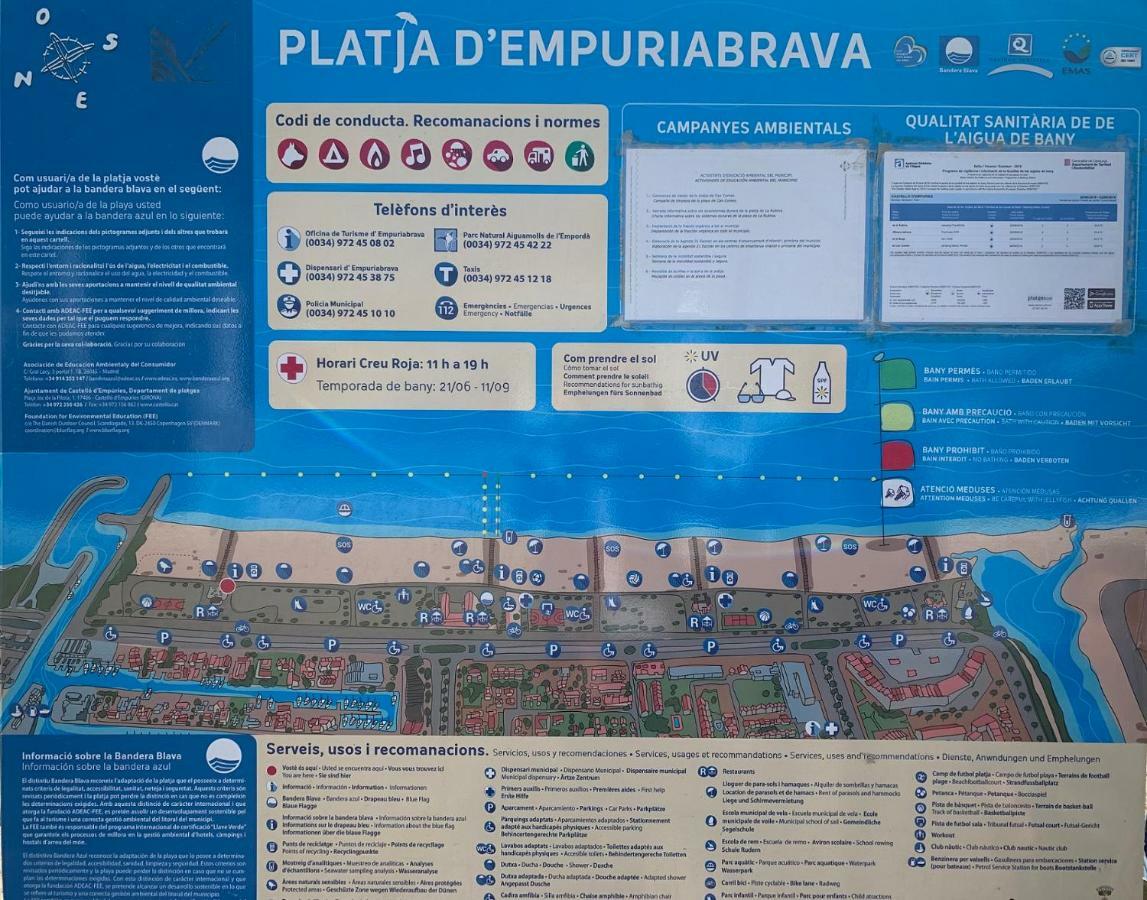 Apartamento 1ª Linea De Mar -Wifi- Aire Acondicionado Empuriabrava Exterior foto